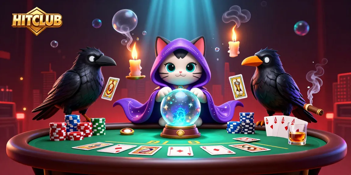 Engage with HITCLUB's vibrant 3D casino scene featuring mystic characters and rich gaming elements.