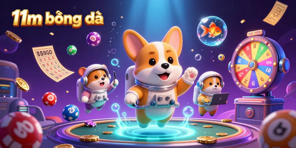 Experience thrilling 11m bóng đá rewards with a corgi astronaut at a vibrant space casino.