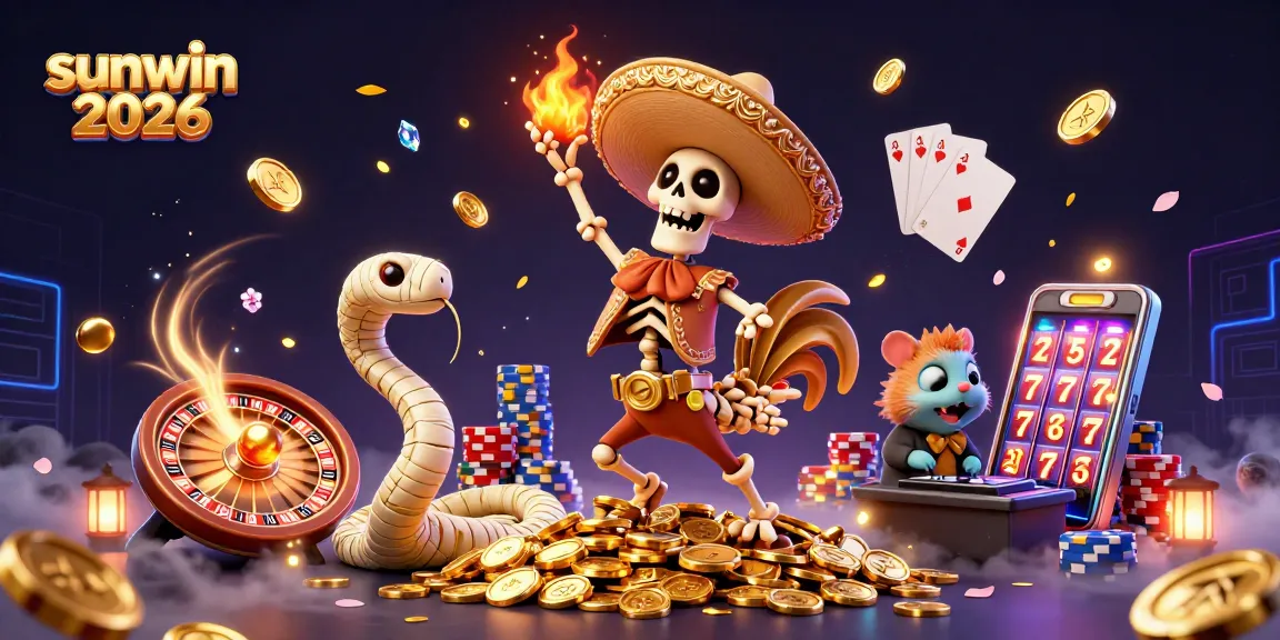 Experience the thrill of sunwin 2026 with vibrant casino elements and engaging characters.